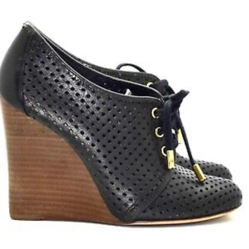 Tory Burch Victor-Afrikan Leather Wedge Bootie